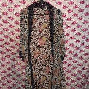 Cheetah print kimono
